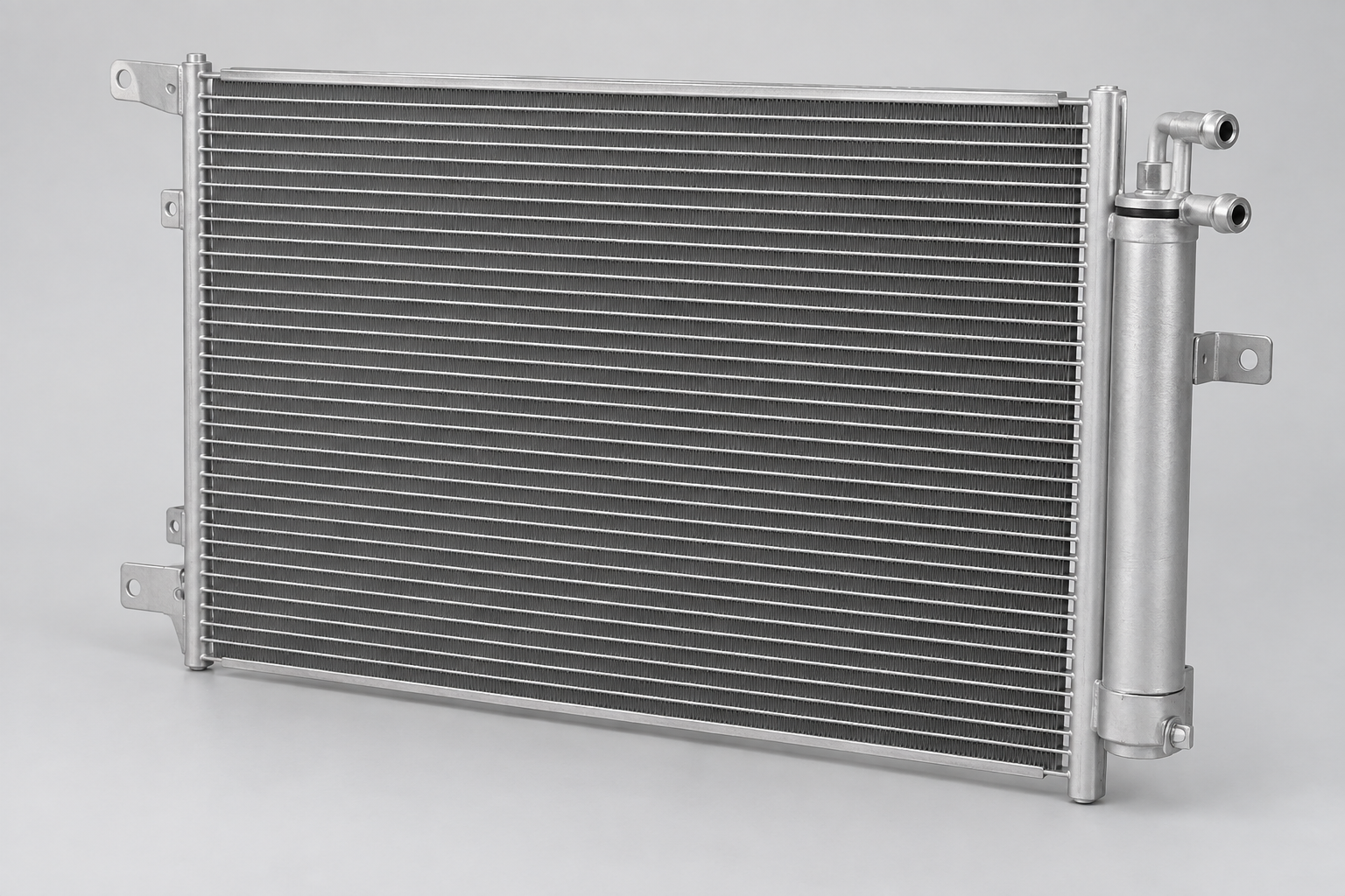 Natural aluminum A/C condenser for Fiat Grande Punto, OE 13310103