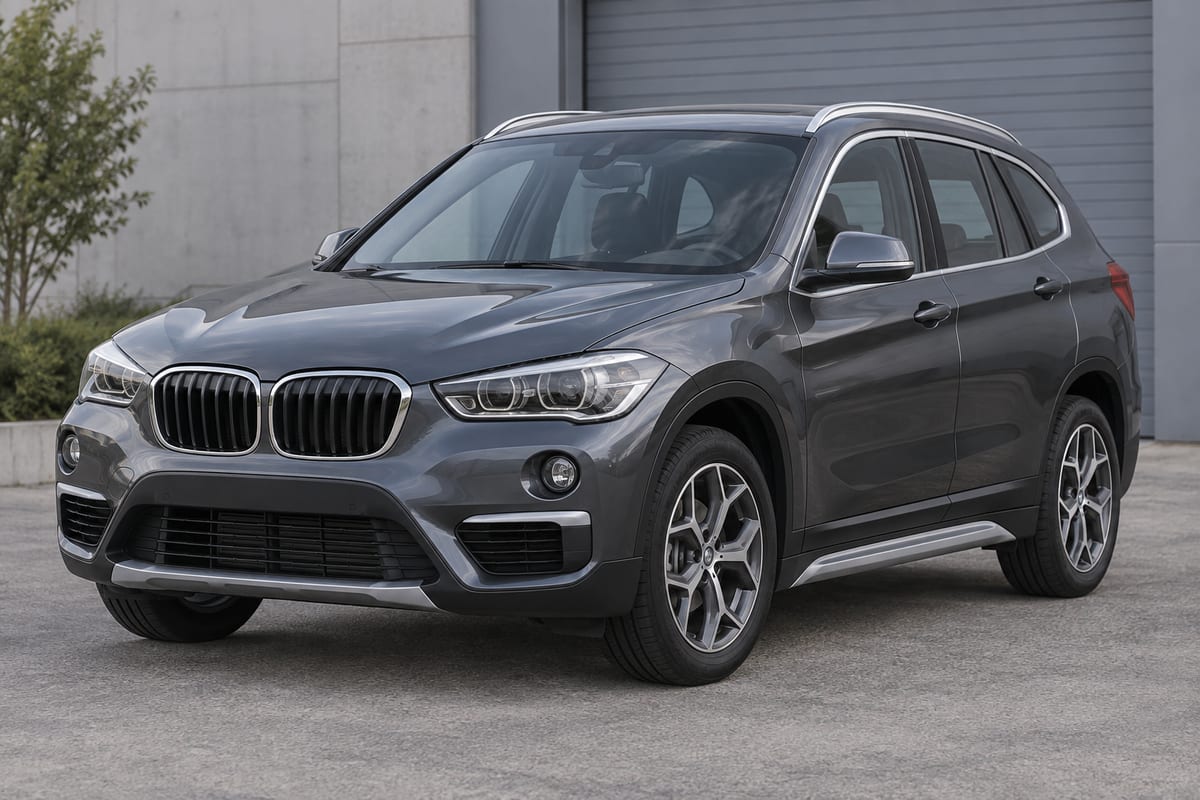 BMW X1 F48 vehicle application illustration for condenser OE 64539271207