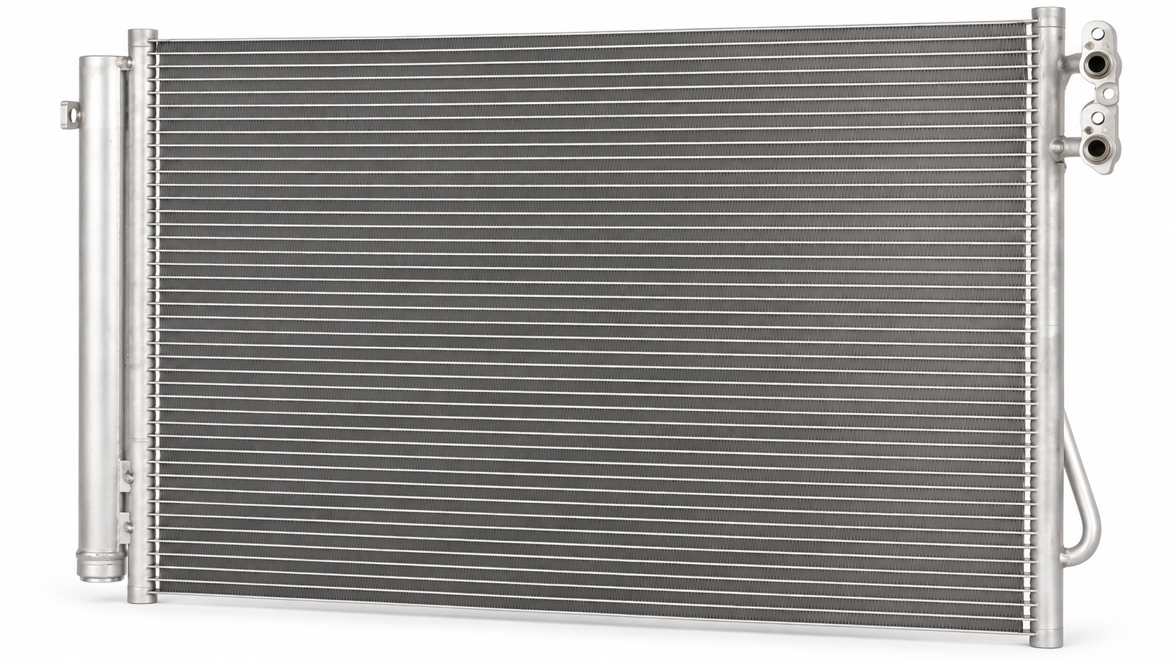 Aluminum A/C condenser reference for OE 64509169772 and BMW 1-Series E87