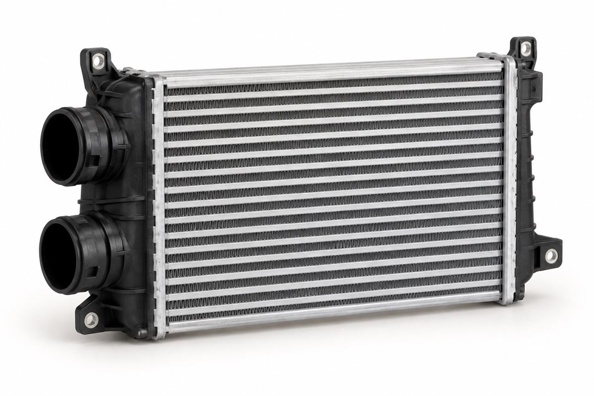Natural aluminum charge-air intercooler reference for Peugeot OE 9824742280